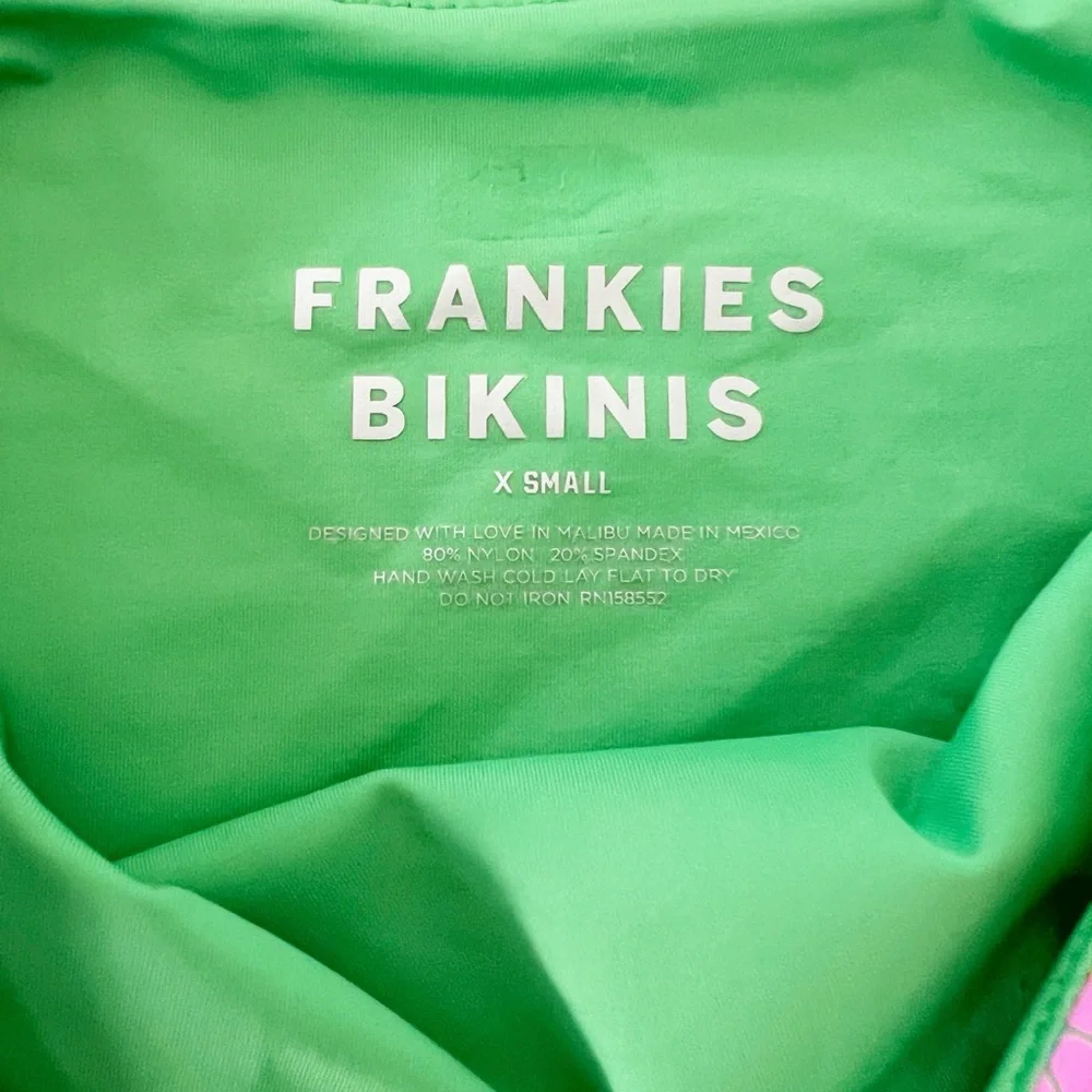 Frankies Bikinis Kailyn Top + Jenna High Waist High Cut Bottom in Meadow XS